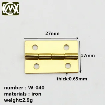 W-040 27mm*17mm mini small hinge Accessories for jewelry boxes hinges factory price Quick delivery Package the postage
W-040 27mm*17mm mini small hinge Accessories for jewelry boxes hinges factory price Quick delivery Package the postage