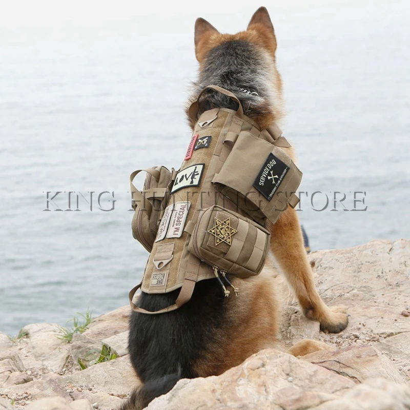 Тактический охотничий жилет K9 для дрессировки собак боевой M L XL|hunting tactical vest|hunting