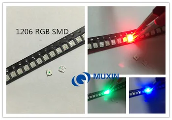 1206 (3227) RGB Common Anode SMD LED 500pcs Bead Tricolor Red Green Blue 20mA Ultra Bright Chip Light Emitting Diode Lamp SMT
1206 (3227) RGB Common Anode SMD LED 500pcs Bead Tricolor Red Green Blue 20mA Ultra Bright Chip Light Emitting Diode Lamp SMT