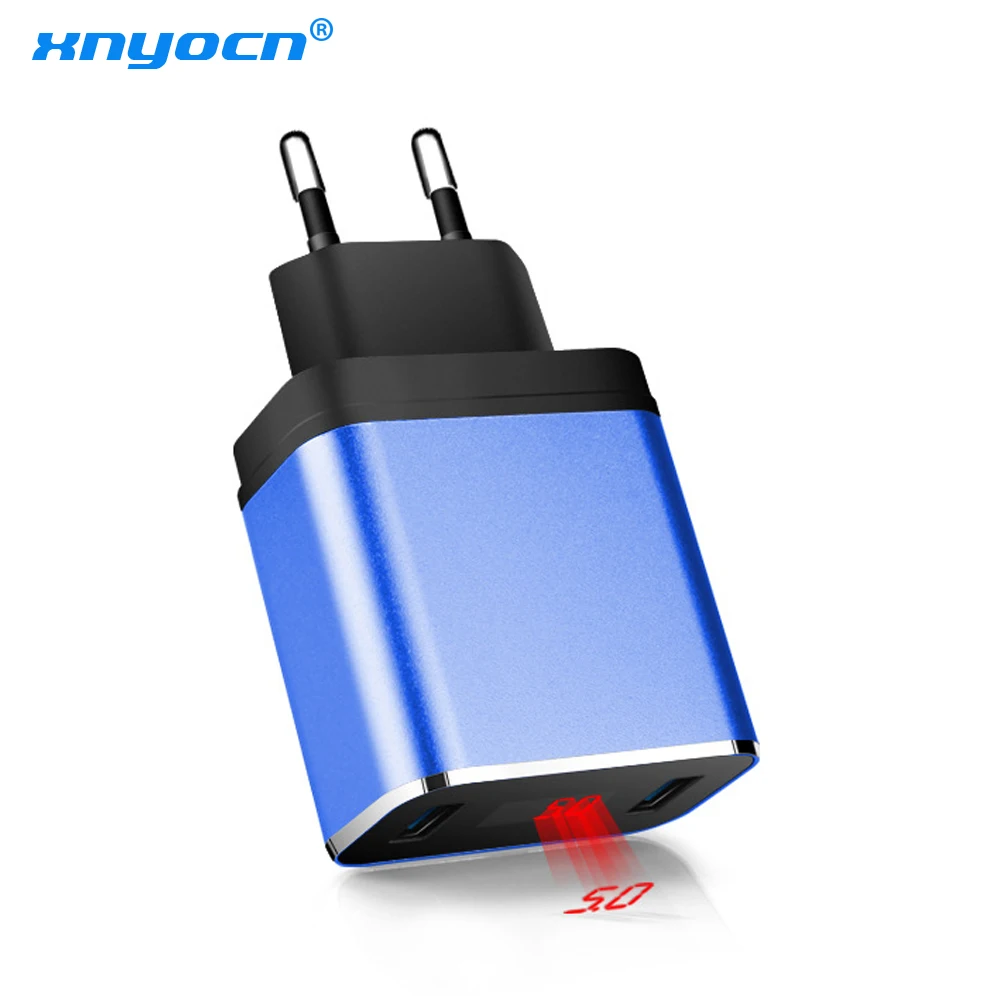 LED Display Dual USB Phone Charger EU Plug 2.4A Max Smart Fast Charging Mobile Travel Wall Charger for iPhone iPad Samsung
LED Display Dual USB Phone Charger EU Plug 2.4A Max Smart Fast Charging Mobile Travel Wall Charger for iPhone iPad Samsung