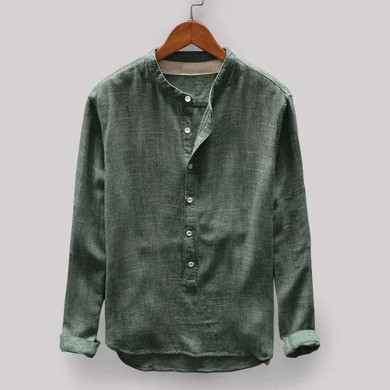 2019 New Arrive High Quality Cotton Linen Shirt Men Solid Henry Collar Casual Shirts Slim Fit Long Sleeve Mens Shirt
2019 New Arrive High Quality Cotton Linen Shirt Men Solid Henry Collar Casual Shirts Slim Fit Long Sleeve Mens Shirt