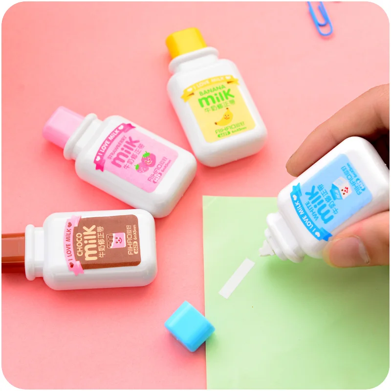 12pcs/lot Creative Mik Bottle Correction Tape Kawaii stationery Novelty white correction tapes canetas school office supplies
12pcs/lot Creative Mik Bottle Correction Tape Kawaii stationery Novelty white correction tapes canetas school office supplies