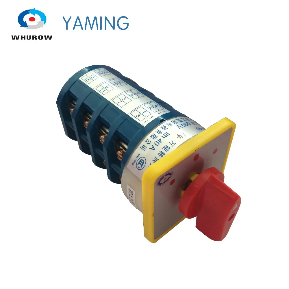 Factory wholesale LW5-40D/4 40A 16 Terminals 3 Positions 4 poles Cam Changeover Switch Reversing switches rotary (1-0-2)
Factory wholesale LW5-40D/4 40A 16 Terminals 3 Positions 4 poles Cam Changeover Switch Reversing switches rotary (1-0-2)