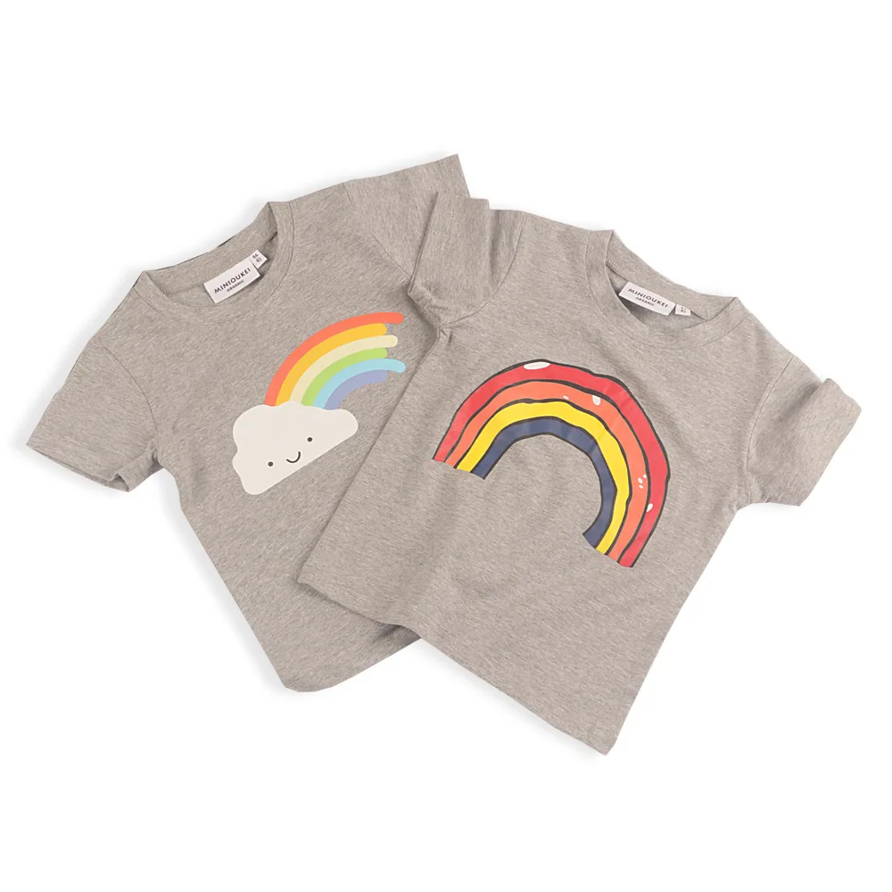 Fashion summer boys girls teeshirt rainbow letter print shirts children's cute Ins style clothes baby short sleeve tops
Fashion summer boys girls teeshirt rainbow letter print shirts children's cute Ins style clothes baby short sleeve tops