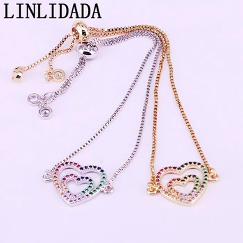 8Pcs NEW Jewelry Rainbow Zirconia Micro Pave CZ Heart Adjusted Bracelets
8Pcs NEW Jewelry Rainbow Zirconia Micro Pave CZ Heart Adjusted Bracelets