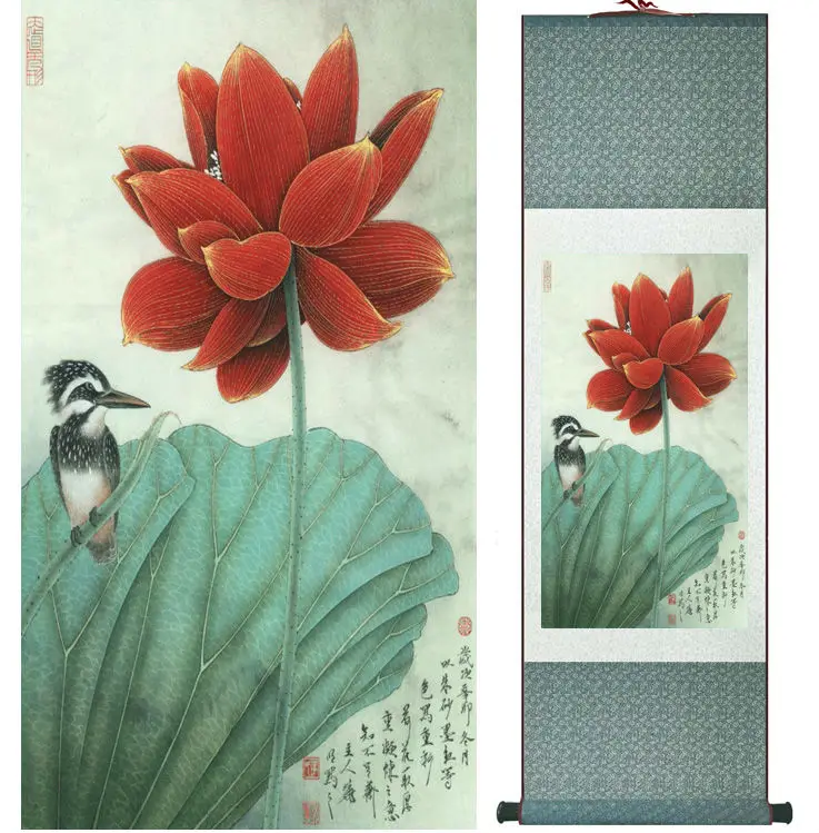 Lotus flower and birds painting traditional birds and flower painting Chinese wash painting home decoration No.32004
Lotus flower and birds painting traditional birds and flower painting Chinese wash painting home decoration No.32004