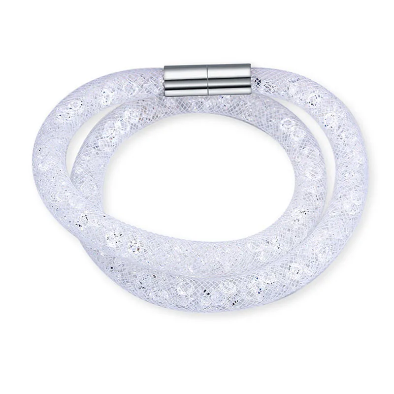 Hot Fashion Double Wrap Mesh Bracelet Bangles Crystal from Austria Magnetic Clasp Bangles Women Choker Jewelry 8 Color
Hot Fashion Double Wrap Mesh Bracelet Bangles Crystal from Austria Magnetic Clasp Bangles Women Choker Jewelry 8 Color