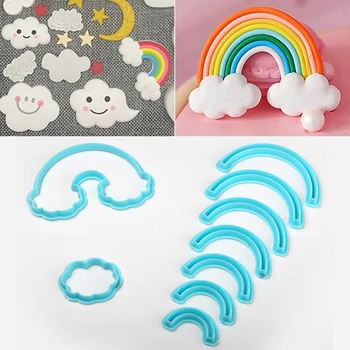 9cps/set Rainbow Cookie Cutter Custom Made 3D Printed Fondant Cookie Cutter Biscuit Mold For Cake Decorating Tools
9cps/set Rainbow Cookie Cutter Custom Made 3D Printed Fondant Cookie Cutter Biscuit Mold For Cake Decorating Tools