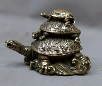 China brass sculpture carved copper Feng Shui longevity three Turtle Statue
China brass sculpture carved copper Feng Shui longevity three Turtle Statue