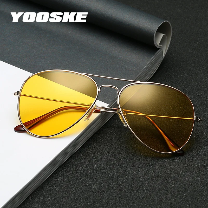 YOOSKE Classic Night Vision Goggles Glasses Women Men Drivers Driving Sunglasses Anti-Glare Protect Eye Yellow Sun glasses UV400
YOOSKE Classic Night Vision Goggles Glasses Women Men Drivers Driving Sunglasses Anti-Glare Protect Eye Yellow Sun glasses UV400