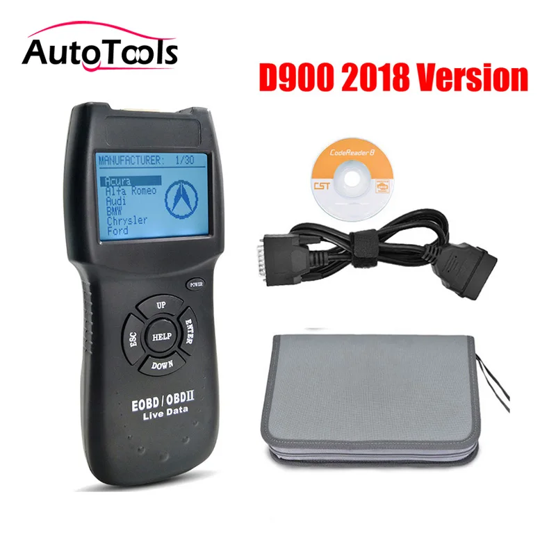 

2018 Version D900 car OBD2 Scanner tool D900 Code Reader CANBUS EOBD car Diagnostic Tool car kit