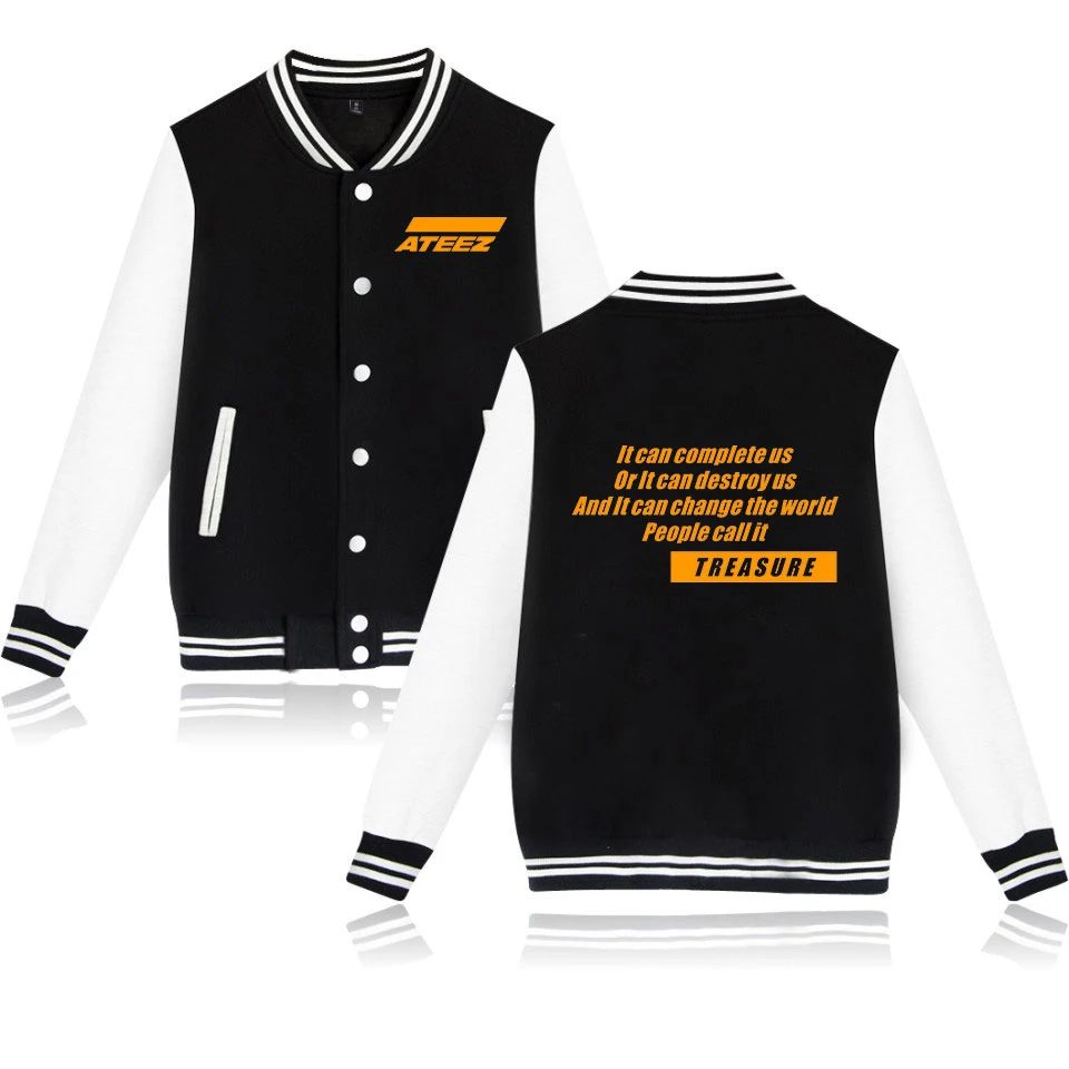 Fashion Cool Sell well current ATEEZ Baseball Jacket popular Hoodies Cotton Blend Warm Sweatshirt College Hoodies
Fashion Cool Sell well current ATEEZ Baseball Jacket popular Hoodies Cotton Blend Warm Sweatshirt College Hoodies