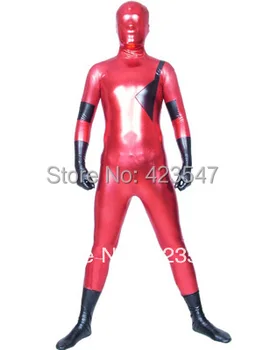 Shiny Metallic Hero Zentai Suit With Halloween Party Cosplay Red And Black Color
Shiny Metallic Hero Zentai Suit With Halloween Party Cosplay Red And Black Color
