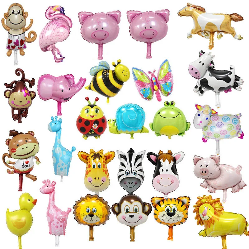 50pcs mini Lion&monkey&zebra&deer&cow&elephant&pig Unicorn Head Foil Balloon Animal Air Balloon theme birthday party supplies
50pcs mini Lion&monkey&zebra&deer&cow&elephant&pig Unicorn Head Foil Balloon Animal Air Balloon theme birthday party supplies
