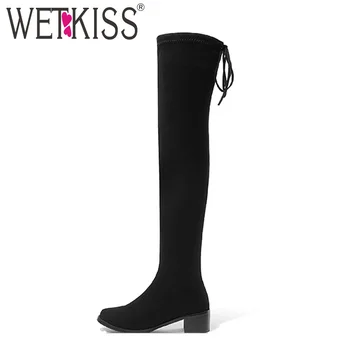 WETKISS Big Size 34-43 Female Sexy Stretch Over Knee Boot Faux Suede Square Heel Thigh High Boot Lady Winter Shoe Woman Footwear
WETKISS Big Size 34-43 Female Sexy Stretch Over Knee Boot Faux Suede Square Heel Thigh High Boot Lady Winter Shoe Woman Footwear