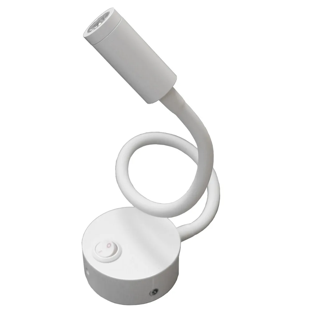 Soft Pipe 3W LED Wall Mount Lamp Fixture Picture Spot Light ON/OFF Button Lighting Showcase White Shell Bedroom Store Hotel
Soft Pipe 3W LED Wall Mount Lamp Fixture Picture Spot Light ON/OFF Button Lighting Showcase White Shell Bedroom Store Hotel