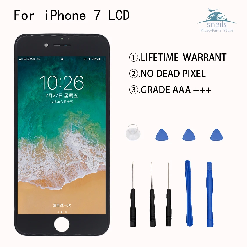 High Quality For iphone 7 LCD Display Touch Screen Digitizer Assembly For Apple iphone 7 LCD Touch Screen Phone Free Tools
High Quality For iphone 7 LCD Display Touch Screen Digitizer Assembly For Apple iphone 7 LCD Touch Screen Phone Free Tools