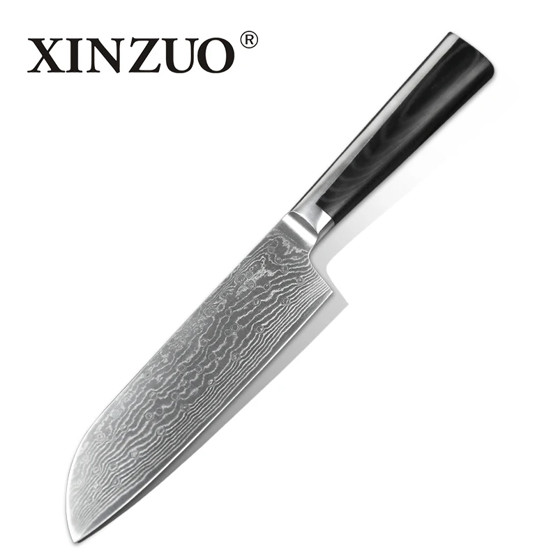 XINZUO 7" inch Santoku Knife Japanese VG10 Steel Slicing Meat Chef Knives 73 Layers Damascus Steel Kitchen Knives Ultra Sharp
XINZUO 7" inch Santoku Knife Japanese VG10 Steel Slicing Meat Chef Knives 73 Layers Damascus Steel Kitchen Knives Ultra Sharp