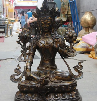 wholesale factory 28 Tibet Buddhism Bronze Copper Green Tara Kwan-yin Guanyin Bodhisattva Statue 25% off
wholesale factory 28 Tibet Buddhism Bronze Copper Green Tara Kwan-yin Guanyin Bodhisattva Statue 25% off