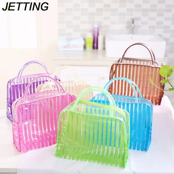 Transparent PVC Zipper Cosmetic Bag Stripe Portable Waterproof Makeup Tool Storage Ladies Bag Makeup Organizer HOT SALE
Transparent PVC Zipper Cosmetic Bag Stripe Portable Waterproof Makeup Tool Storage Ladies Bag Makeup Organizer HOT SALE