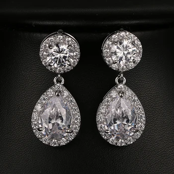 Emmaya Luxury Water Drop Shape Pave CZ Dangle Earring Sparking Zircon Wedding Earrings For Women Spring Gift
Emmaya Luxury Water Drop Shape Pave CZ Dangle Earring Sparking Zircon Wedding Earrings For Women Spring Gift