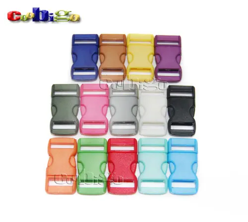 12pcs Pack Mixed Colors 3/8" Side Release Buckle Flat Paracord Bracelet Dog Collar Backpack Strap Webbing Bag Parts #FLC004-C
12pcs Pack Mixed Colors 3/8" Side Release Buckle Flat Paracord Bracelet Dog Collar Backpack Strap Webbing Bag Parts #FLC004-C