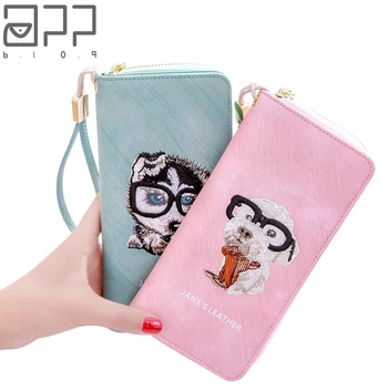 APP BLOG Unique Original Design Embroidered Dog Lady Women's Purse Fashion Clutch Wallet Phone Bag Girl Carteira Feminina Mujer
APP BLOG Unique Original Design Embroidered Dog Lady Women's Purse Fashion Clutch Wallet Phone Bag Girl Carteira Feminina Mujer