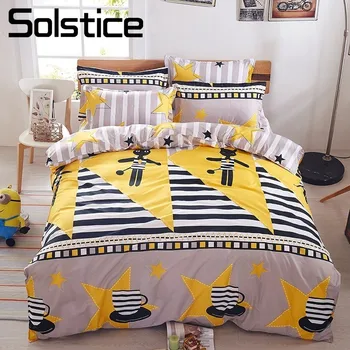 Solstice Home Textile Star Yellow Bedding Sets Stripe Kid Teen Boy Bedlinen Flat Bed Sheet Duvet Cover Pillowcase Twin King Size
Solstice Home Textile Star Yellow Bedding Sets Stripe Kid Teen Boy Bedlinen Flat Bed Sheet Duvet Cover Pillowcase Twin King Size