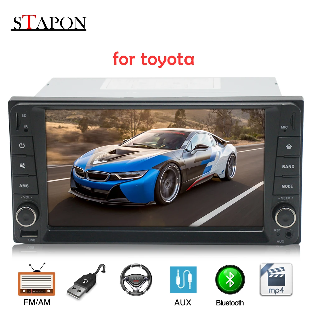 STAPON 6.2inch for Toyota car MP5 player with Bluetooth FM AM rear view steering wheel control T6w1
STAPON 6.2inch for Toyota car MP5 player with Bluetooth FM AM rear view steering wheel control T6w1