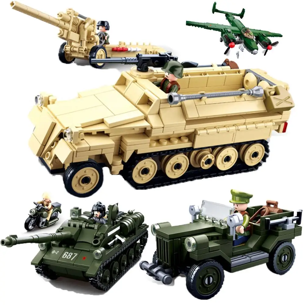 Sluban Military Tank world war 2 Army figures Series Set troops Building Blocks Bricks Helicopter Model Toys
Sluban Military Tank world war 2 Army figures Series Set troops Building Blocks Bricks Helicopter Model Toys