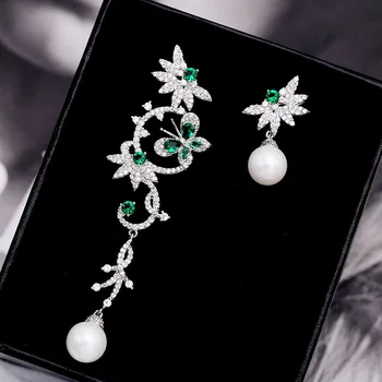new elegant Jewelry Accessory Cubic Zirconia asymmetry butterfly flower dangle Earrings trendy creative earring for women
new elegant Jewelry Accessory Cubic Zirconia asymmetry butterfly flower dangle Earrings trendy creative earring for women
