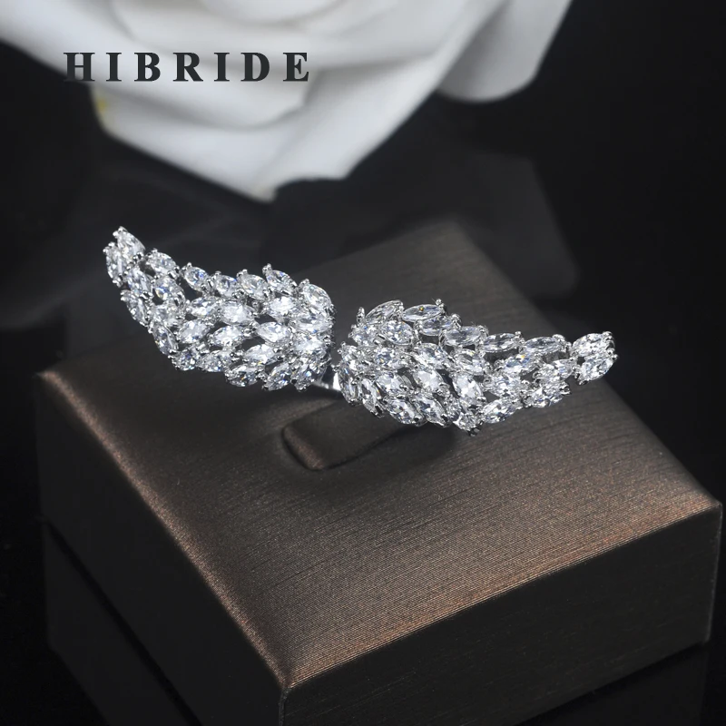 HIBRIDE New Arrival Angel Wings Adjustable Size Open Rings For Women Wedding Cubic Zircon Gold-Color Female Finger Ring R-192
HIBRIDE New Arrival Angel Wings Adjustable Size Open Rings For Women Wedding Cubic Zircon Gold-Color Female Finger Ring R-192