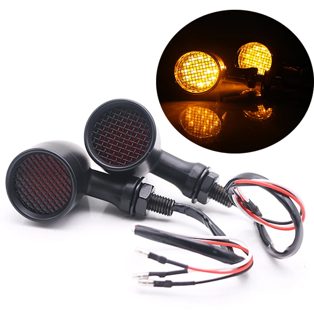 Retro Bullet Grid Motorcycle Turn Signal Light LED Brake Light Metal Shell Blinker Flashers for Harley Honda Yamaha Ducati April
Retro Bullet Grid Motorcycle Turn Signal Light LED Brake Light Metal Shell Blinker Flashers for Harley Honda Yamaha Ducati April