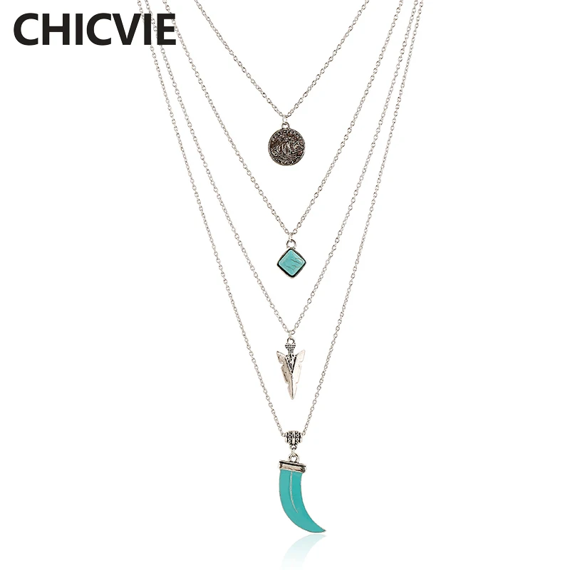 CHICVIE Silver Color Pendant Necklace Multi Layer Body choker Vintage Accessories Trending Jewelry Statement Necklace SNE160042
CHICVIE Silver Color Pendant Necklace Multi Layer Body choker Vintage Accessories Trending Jewelry Statement Necklace SNE160042