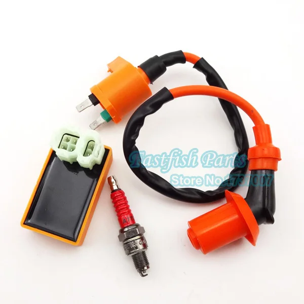 Racing Ignition Coil & 6 pin AC CDI & A7TC Spark Plug For Chinese GY6 50cc 125cc 150cc Moped Scooter Pit Dirt Bike ATV Quad
Racing Ignition Coil & 6 pin AC CDI & A7TC Spark Plug For Chinese GY6 50cc 125cc 150cc Moped Scooter Pit Dirt Bike ATV Quad