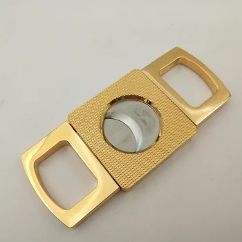 New 1pcs Double Blades Sharp Cigar Cutter Travel Stainless Steel Pocket Gadgets Knife Cuban Cigars With Pouch +Gift Box
New 1pcs Double Blades Sharp Cigar Cutter Travel Stainless Steel Pocket Gadgets Knife Cuban Cigars With Pouch +Gift Box