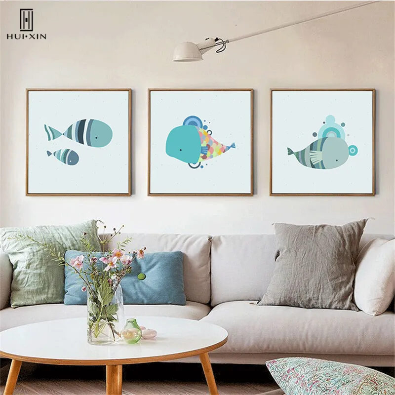 Lovely Blue Cartoon Fishes Swimming Sweet Wall Decorative Canvas Paintings Pictures For Kids Delicate Birthday Gift Room Decor
Lovely Blue Cartoon Fishes Swimming Sweet Wall Decorative Canvas Paintings Pictures For Kids Delicate Birthday Gift Room Decor