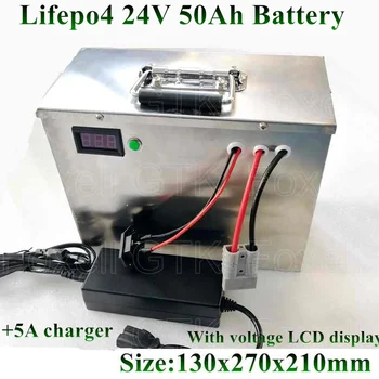 Steel shell Lifepo4 24v 50Ah battery portable Handle box Not lead acid battery 40ah 60Ah for RV car solar power + 5A charger
Steel shell Lifepo4 24v 50Ah battery portable Handle box Not lead acid battery 40ah 60Ah for RV car solar power + 5A charger