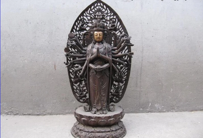 150401 S0683 Tibet 18 Armed Bronze Copper Avalokitesvara Kwan-Yin guanyin Buddha statue
150401 S0683 Tibet 18 Armed Bronze Copper Avalokitesvara Kwan-Yin guanyin Buddha statue