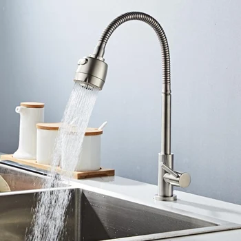 304 Stainless Steel Any Direction Rotating Kitchen Faucet Single Handle Single Hole Kitchen Sink Tap Single Cold Water Faucet
304 Stainless Steel Any Direction Rotating Kitchen Faucet Single Handle Single Hole Kitchen Sink Tap Single Cold Water Faucet