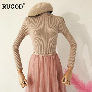 RUGOD New Turtleneck Women Sweater Casual Solid Knitted Women Pullovers 2018 Autumn Winter Women Tops pull femme hiver 
RUGOD New Turtleneck Women Sweater Casual Solid Knitted Women Pullovers 2018 Autumn Winter Women Tops pull femme hiver