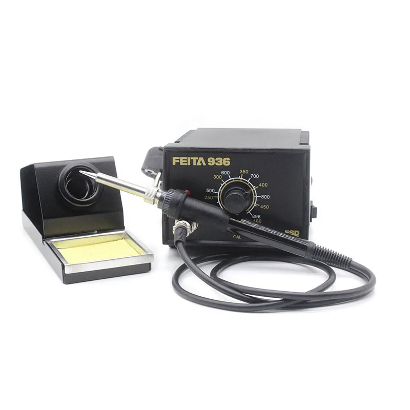 Image Feeeshipping, With A1321 Ceramic Heater+6 free solder tips   gooi tweezers, EU Plug 220V Solder Iron ESD 936 Soldering Stations