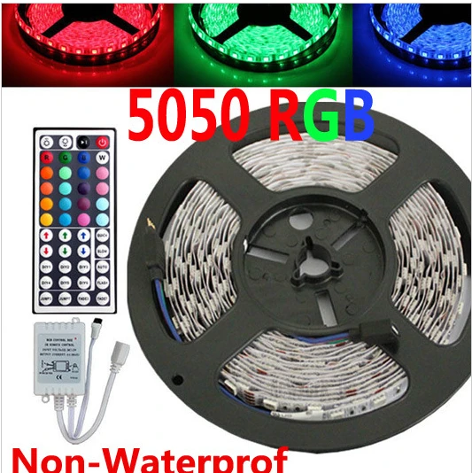 5m 5050 RGB led strip fita de led tape 300 LEDs diode feed tiras lampada non waterproof 12V+44 key rgb controller Free Shipping
5m 5050 RGB led strip fita de led tape 300 LEDs diode feed tiras lampada non waterproof 12V+44 key rgb controller Free Shipping