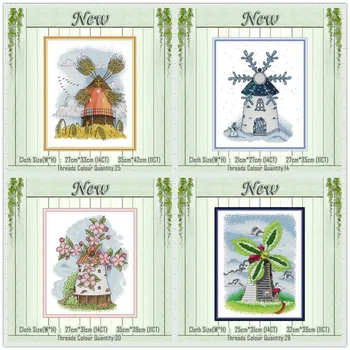 Four seasons windmill winter diy painting counted print on the canvas DMC 11CT 14CT kits Cross Stitch embroidery needlework Sets
Four seasons windmill winter diy painting counted print on the canvas DMC 11CT 14CT kits Cross Stitch embroidery needlework Sets