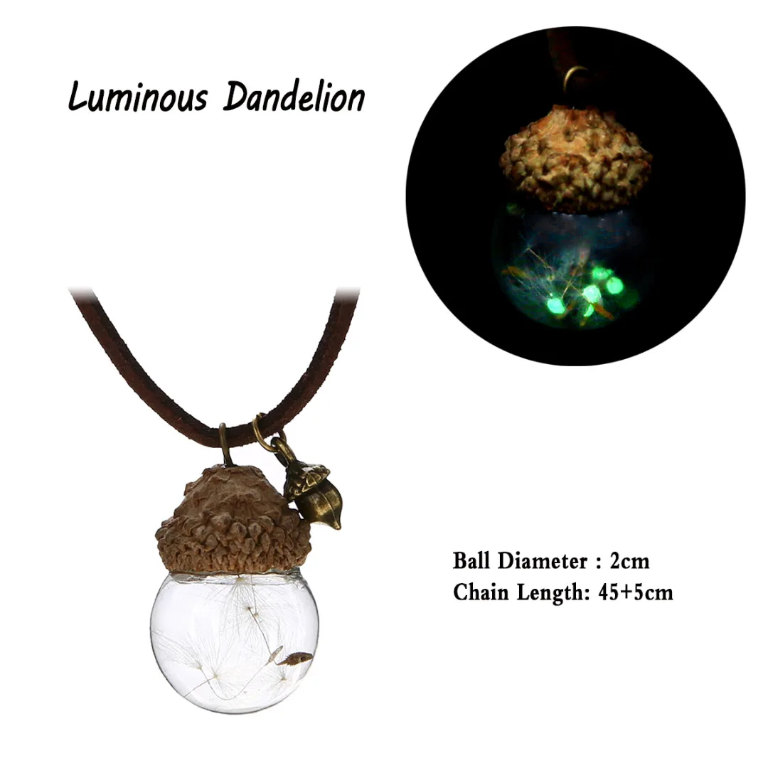 Charms Glass Ball Dandelion Seeds Pendant Necklace Shellhard Crystal Glowing Pinecone Dandelion Flower Necklaces Collar Jewelry
Charms Glass Ball Dandelion Seeds Pendant Necklace Shellhard Crystal Glowing Pinecone Dandelion Flower Necklaces Collar Jewelry