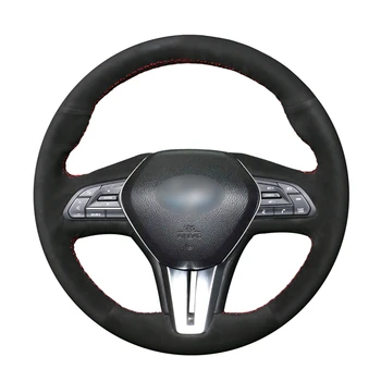 Hand-stitched DIY Black Suede Leather Car Steering Wheel Cover for Infiniti Q50 2018-2019 Q60 2016-2018 QX50 2018-2019
Hand-stitched DIY Black Suede Leather Car Steering Wheel Cover for Infiniti Q50 2018-2019 Q60 2016-2018 QX50 2018-2019