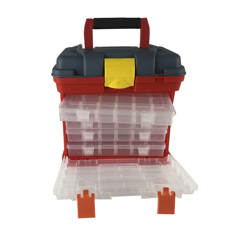 Toolbox Portable Plastic Outdoor 4 Layer Fishing Tackle Tool Storage Box Case Accessory Tool Box with Handle Outdoor Organizer
Toolbox Portable Plastic Outdoor 4 Layer Fishing Tackle Tool Storage Box Case Accessory Tool Box with Handle Outdoor Organizer