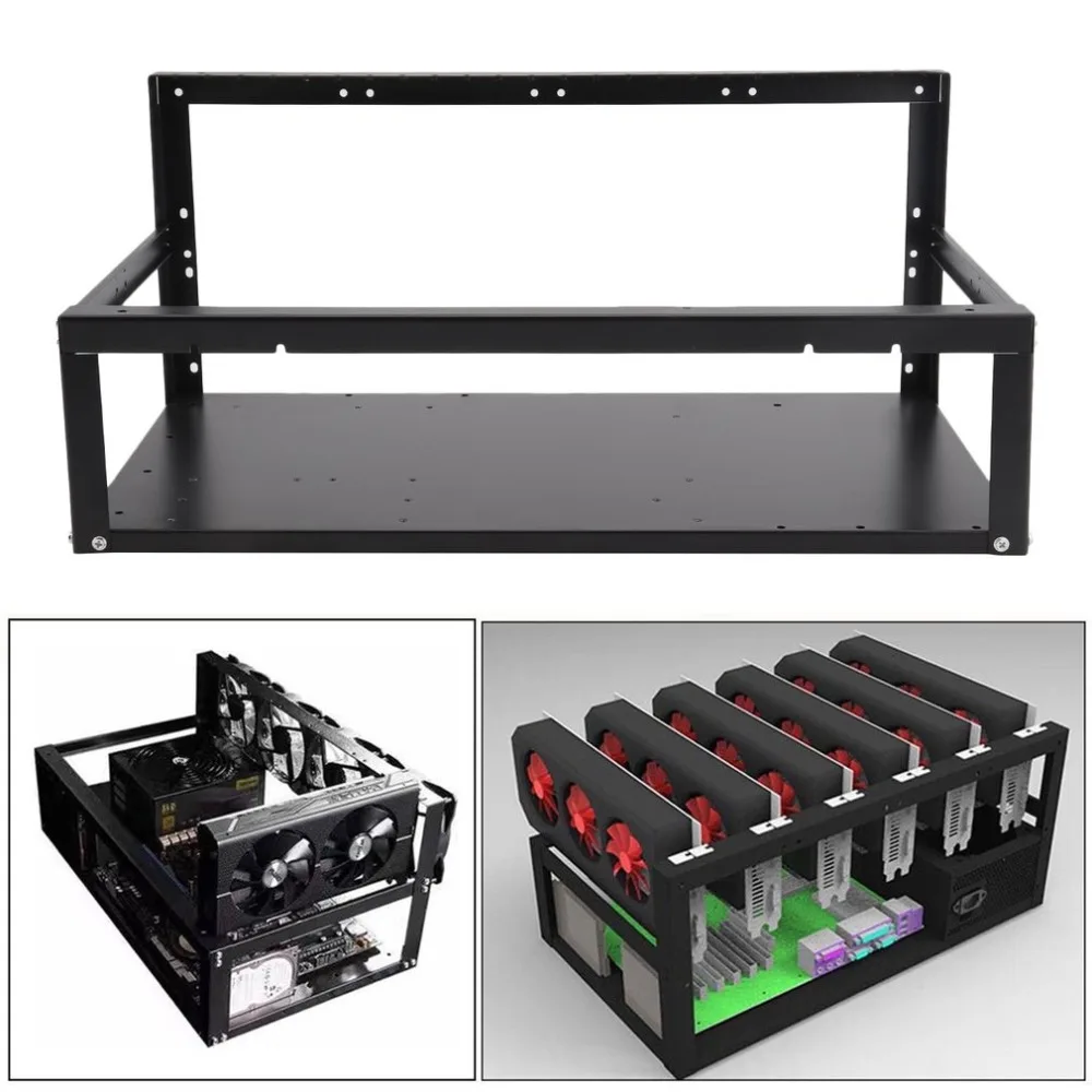 (Ship From UK)High Performance 6 GPU Mining Rig Steel Stackable Case Support Up To 6 GPU Open Air Frame Rack Bracket Black
(Ship From UK)High Performance 6 GPU Mining Rig Steel Stackable Case Support Up To 6 GPU Open Air Frame Rack Bracket Black