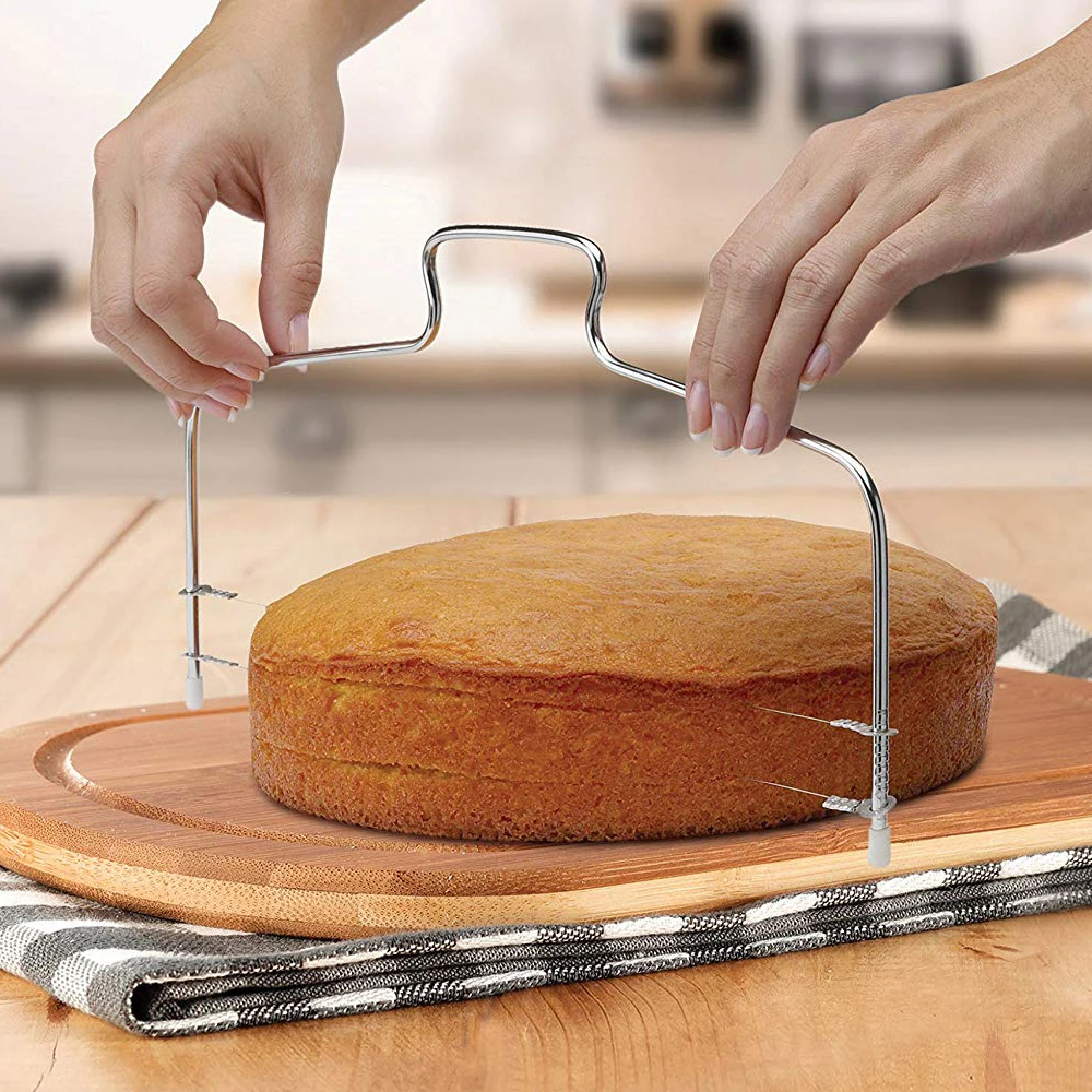 1PCS Stainless Steel Adjustable Wire Cake Cutter Slicer Leveler DIY Cake Baking Tools High Quality Kitchen Accessories
1PCS Stainless Steel Adjustable Wire Cake Cutter Slicer Leveler DIY Cake Baking Tools High Quality Kitchen Accessories