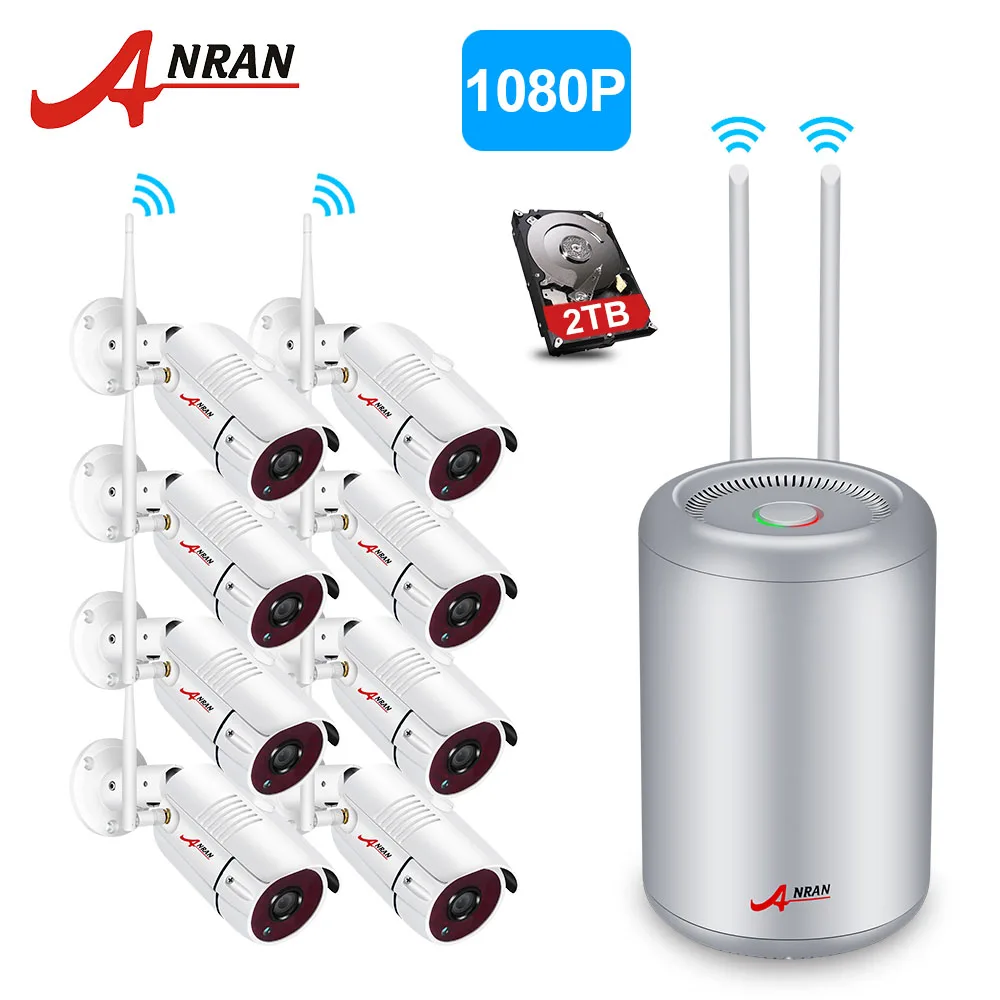 ANRAN Wireless Full HD 1080P Outdoor Surveillance System 4 Weatherproof IP Security Cameras 8 Channel NVR Email Alarm System 
ANRAN Wireless Full HD 1080P Outdoor Surveillance System 4 Weatherproof IP Security Cameras 8 Channel NVR Email Alarm System